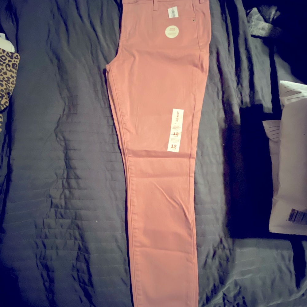 Old Navy Pink Midrise Rockstar Skinny Jeans was